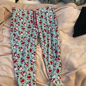 Christmas penguin pajama pants